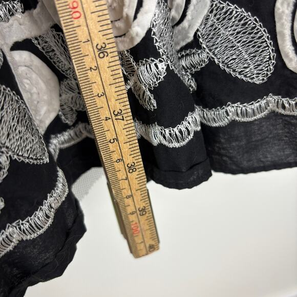 Whimsygoth Black Tulle Dress with White Floral Trim Women’s 14 Dark Romance - Picture 10 of 10